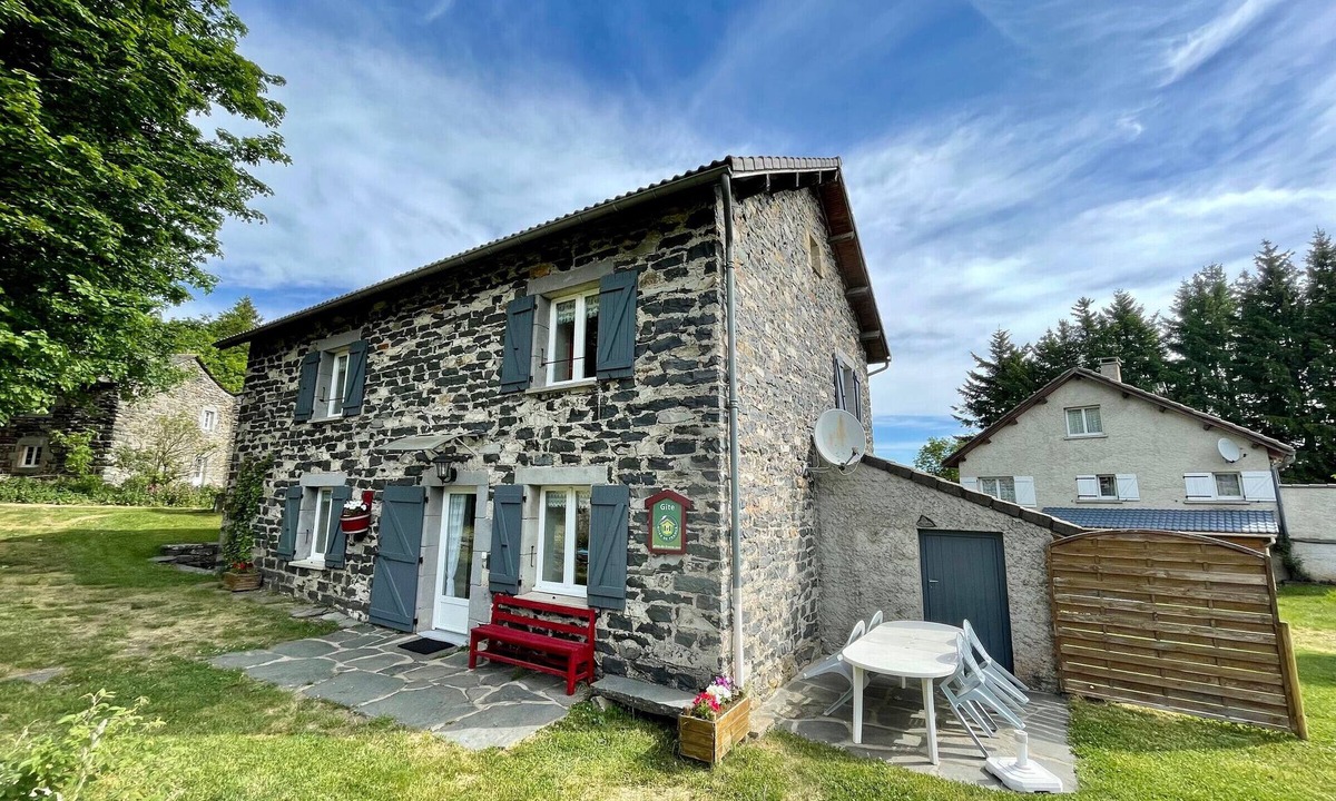 Araules Cottage | Spacious Stone House in Meygal Forest with Terraces, Fireplace, and Kids' Play Area