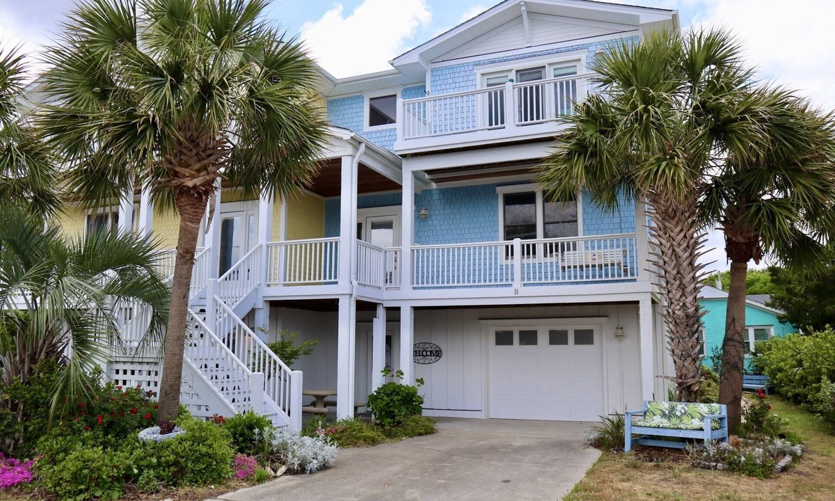 Kure Beach House | Spacious Townhome w/Ocean Views, Elevator, Dog Friendly & Steps to Beach