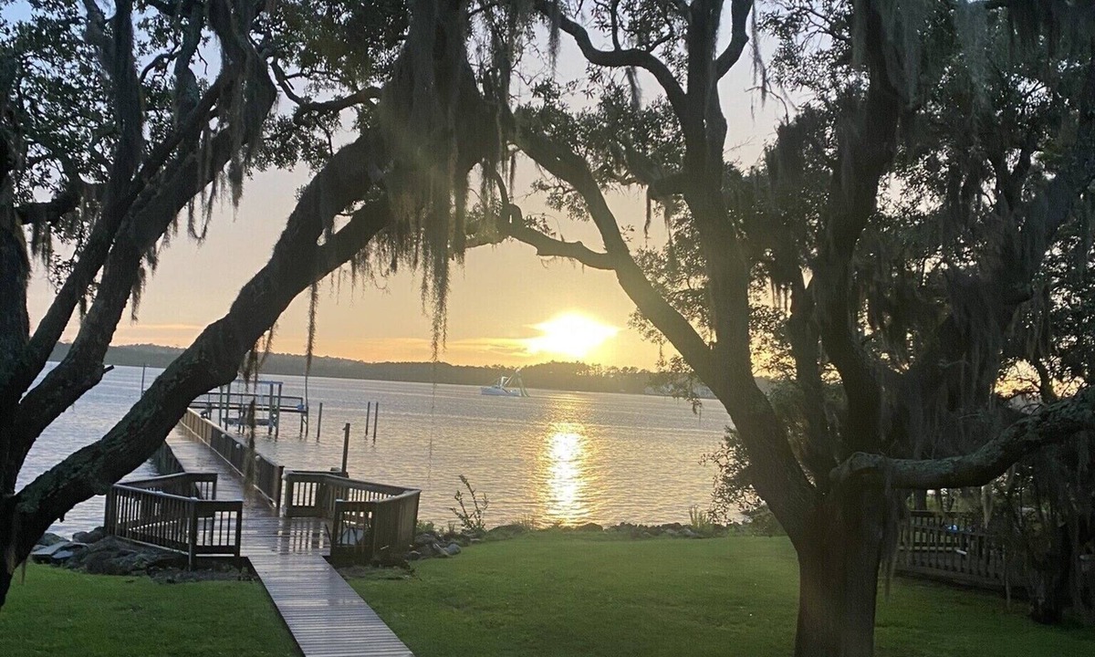 Beaufort House | Spectacular Beaufort Waterfront Home with Private Beach, Dock and Sunsets