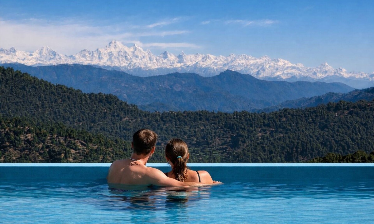 Kausani Hotel | Spellmount - Himalayan View Infinity Pool Resort In Kausani
