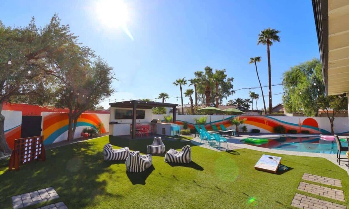 Tempe House | Splash House: Heated Pool | Big Backyard | Game/Arcade Room | Perfect for Groups