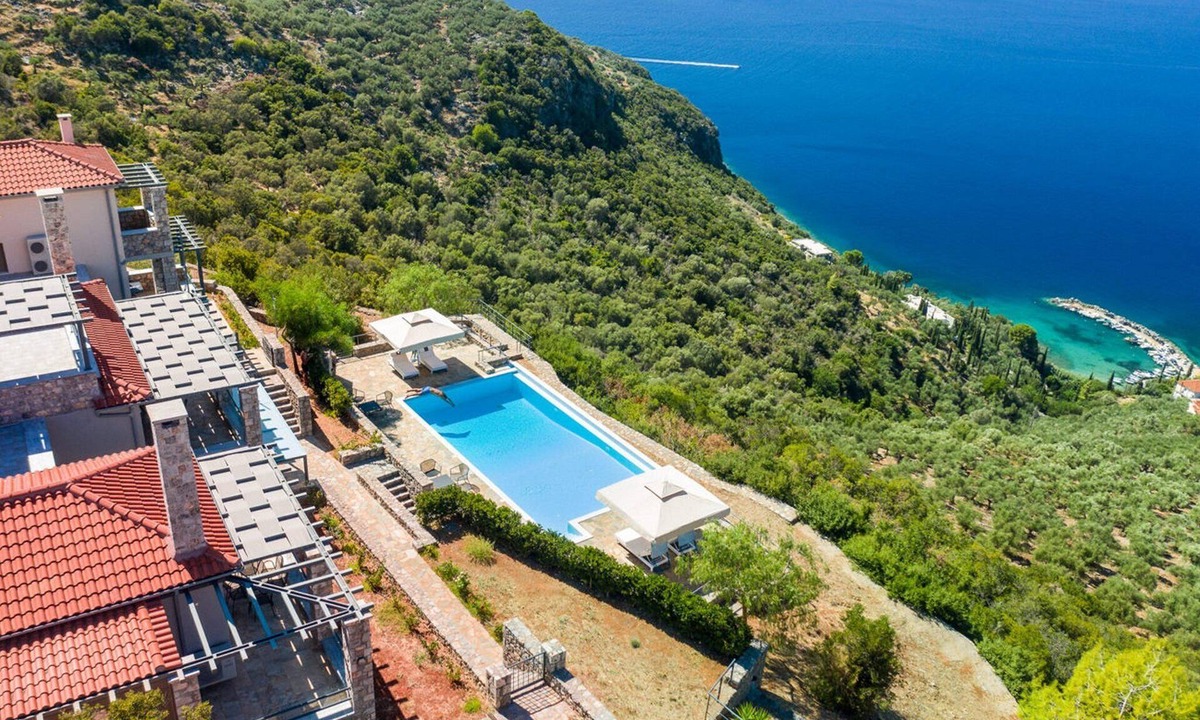 Kitries Villa | Splendid Messinia Resort Villa | Private Pool Mansion Sea View | Private Pool