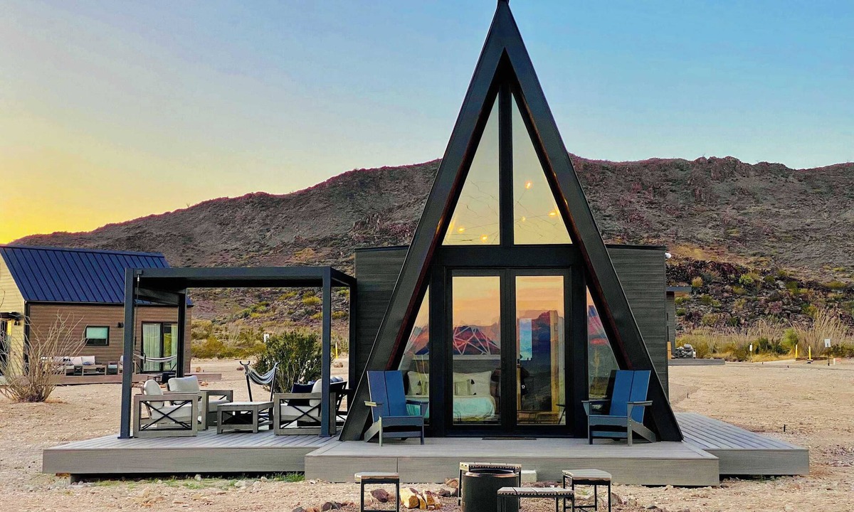 Study Butte-Terlingua Apartment | Stardust Big Bend Luxury A-Frame#1 with a fab view