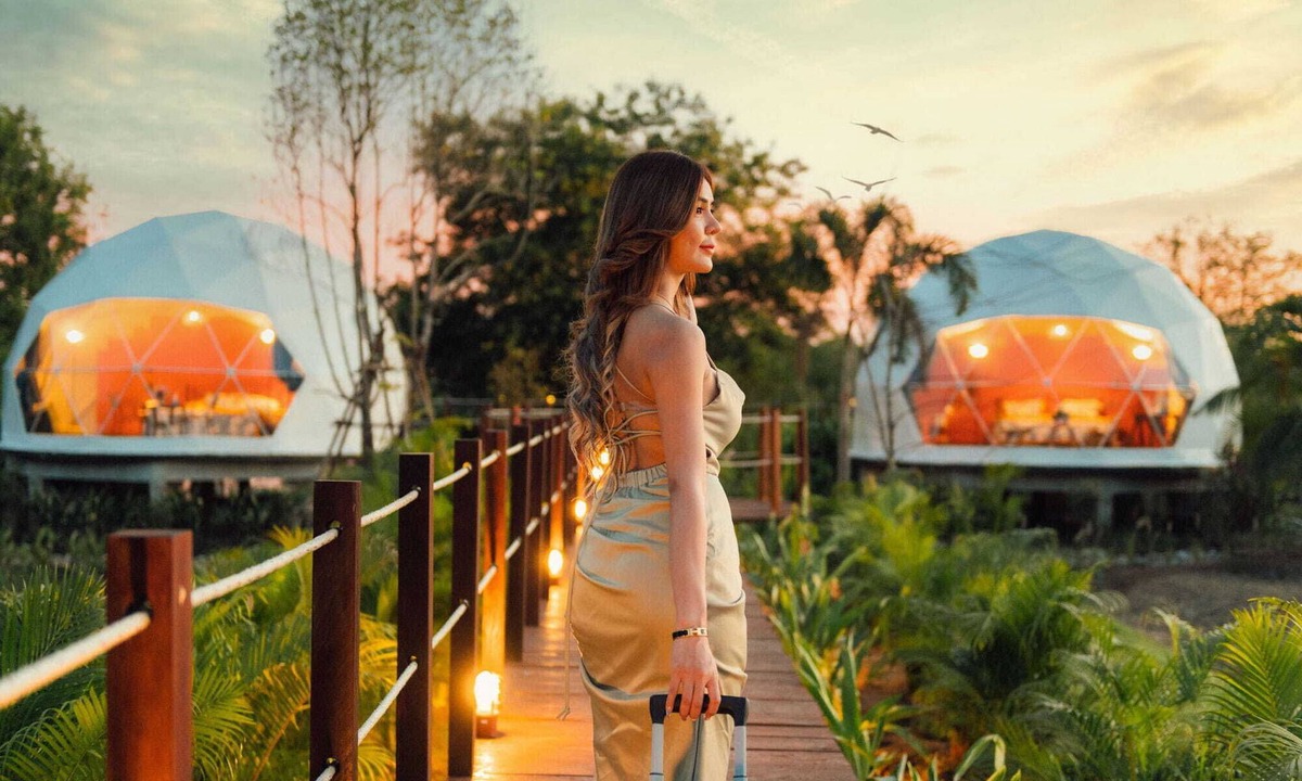 Udon Thani RV Rental | Starry Glamping Domes with Deck & Netbed