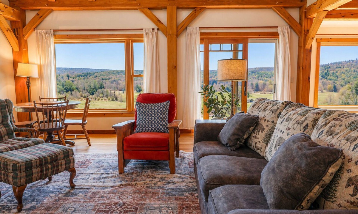 Hoosick Falls House | Stay on a working blueberry and lavender farm! Beautiful views! Close to nature!