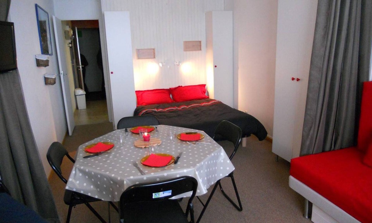 La Mongie Apartment | Studio 4 pers, ski-in ski-out, south, La Mongie