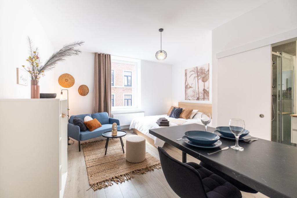 Gosselies Apartment | Studio chic proche aéroport & centre-ville