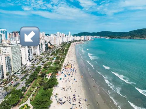 Aparecida Apartment | Studio com ar condicionado em frente a praia de Santos!