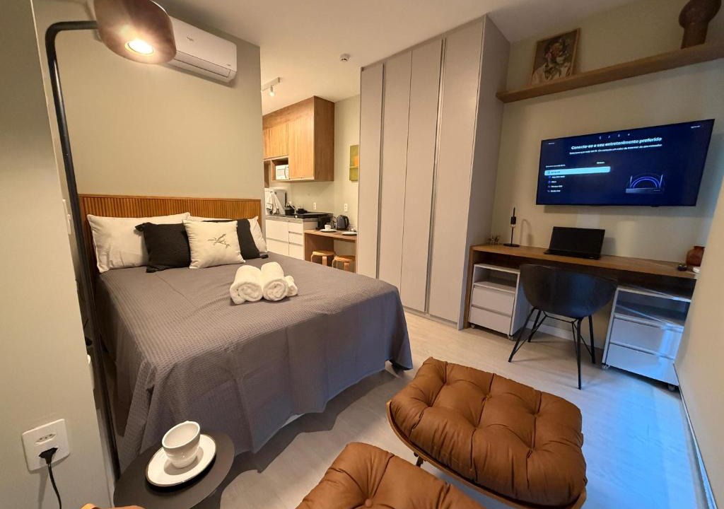 Santo Amaro Apartment | Studio com Arte e Sofisticação perto do Consulado