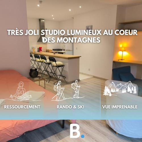 Saint-Clement-sur-Durance Apartment | Studio rénové avec balcon & vue sur les montagnes