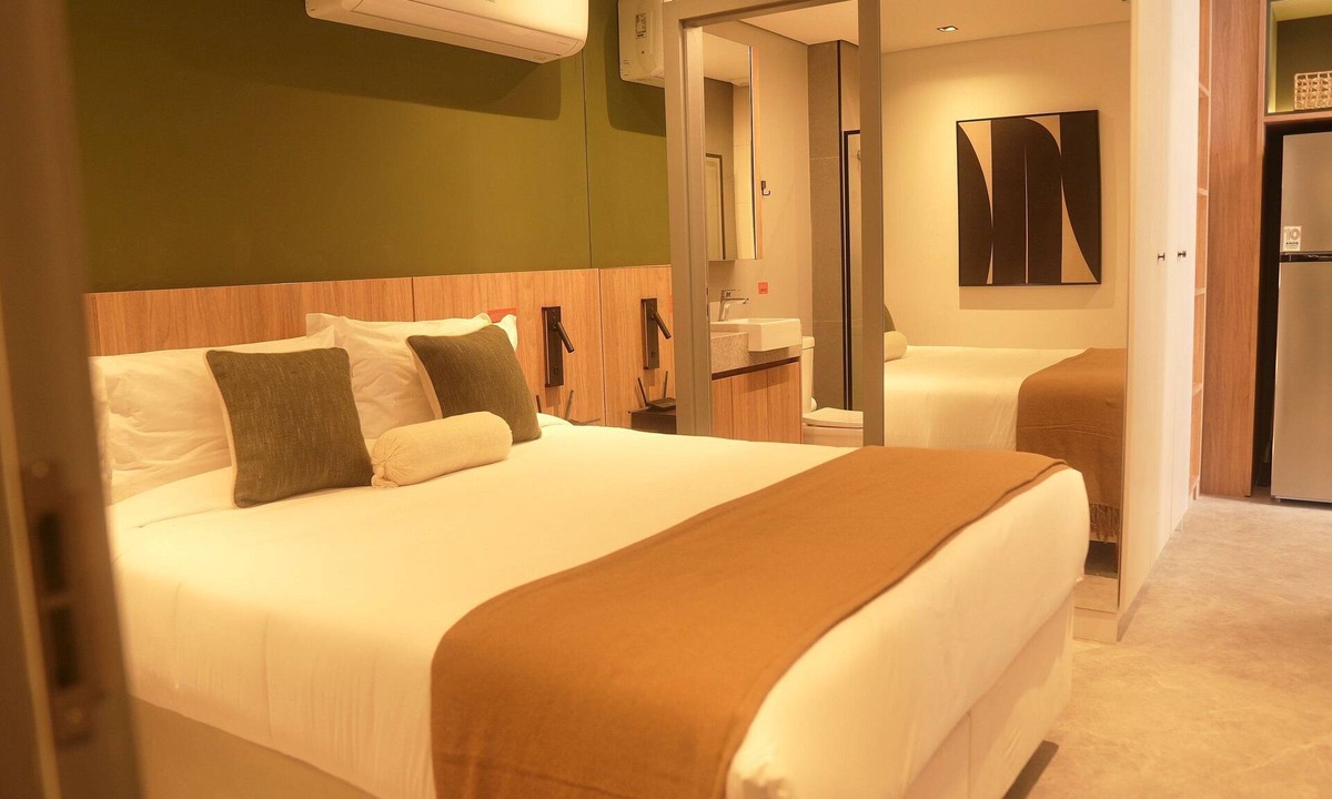Centro Apartment | Studio Luxo 53m² - até 2 pessoas com área de lazer