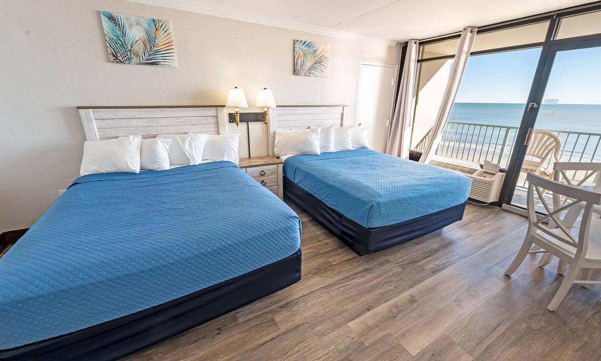 Myrtle Beach Condo | Studio Oceanfront,2 Queens w/Indoor Heated Pools!
