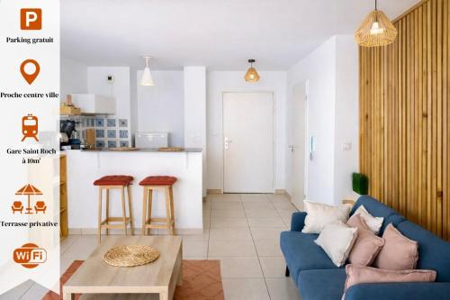 Saint-Martin Apartment | Studio terrasse & Wifi - Proche centre Montpellier