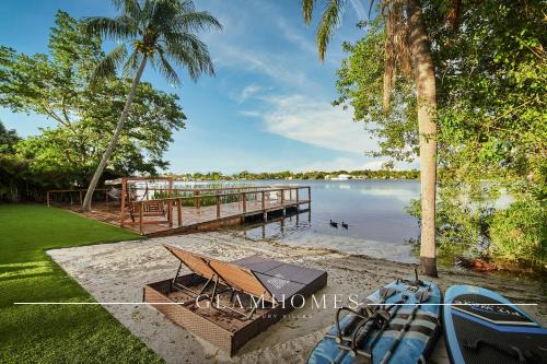 North Miami Beach Villa | Stunning Lakefront Villa - Deck, Pool, Kayak, PaddleBs