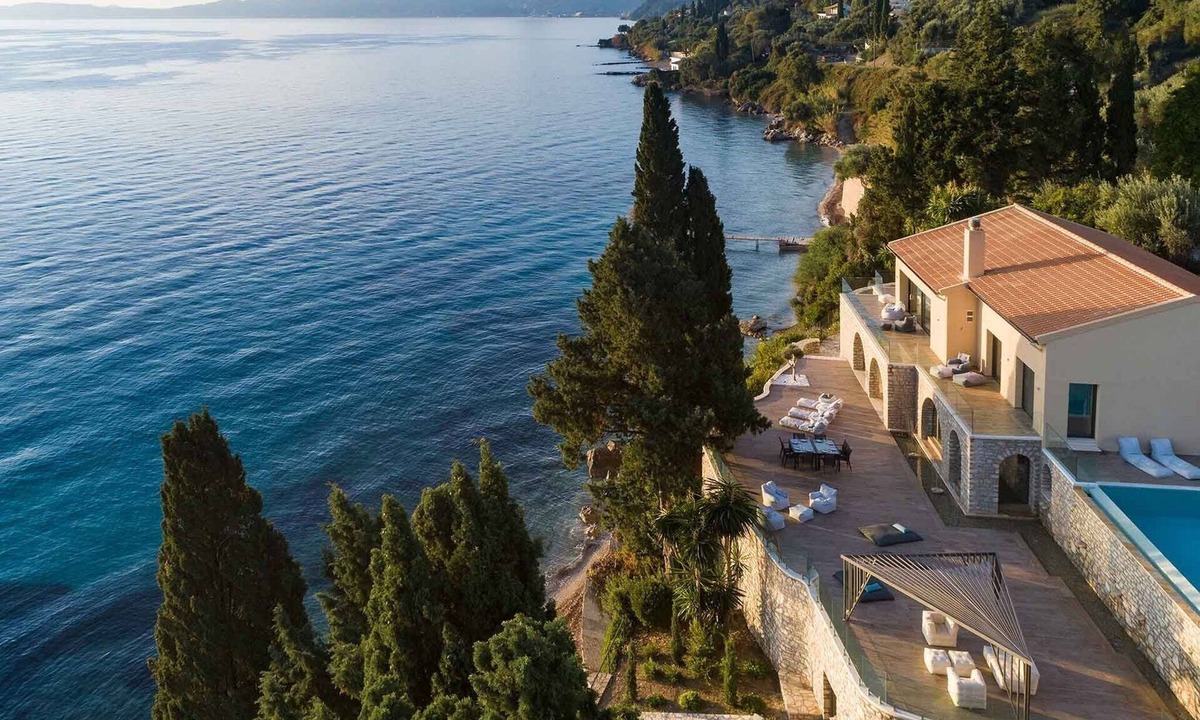 Dafnata Villa | Stunning Seafront Corfu Residence | Villa Serene | Private Heated Pool