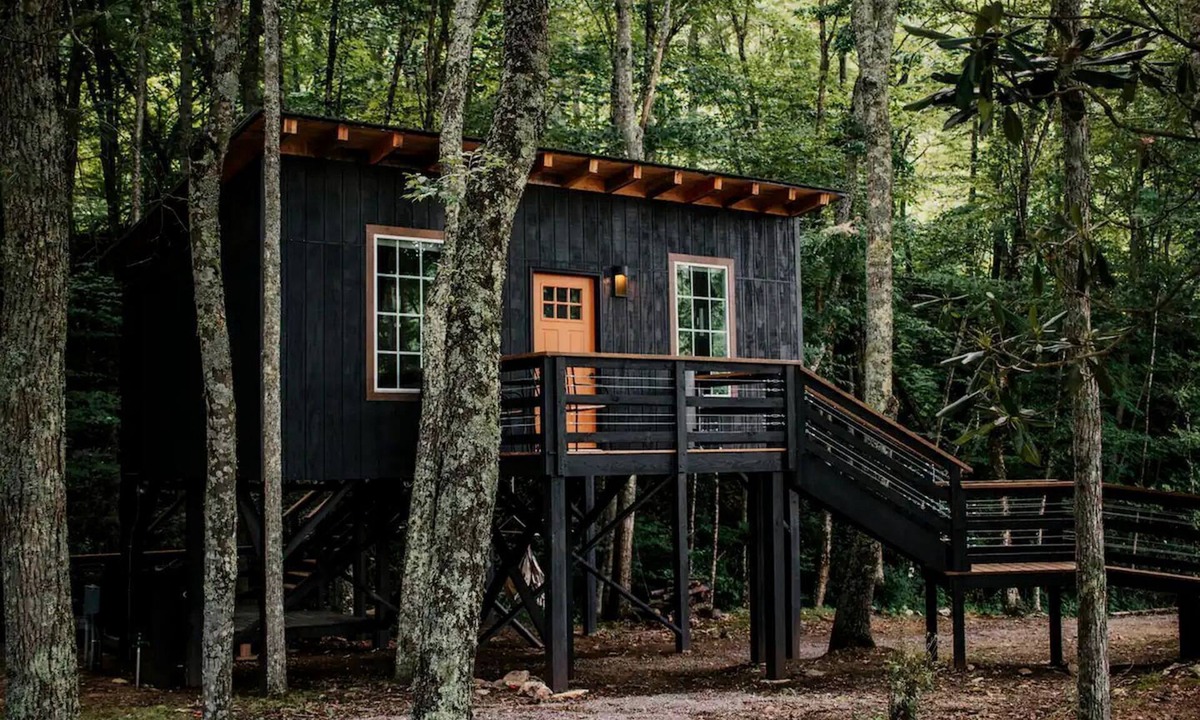 Flag Pond Cabin | Stunning Tree House Perfect for Couples in Erwin, Tennesse