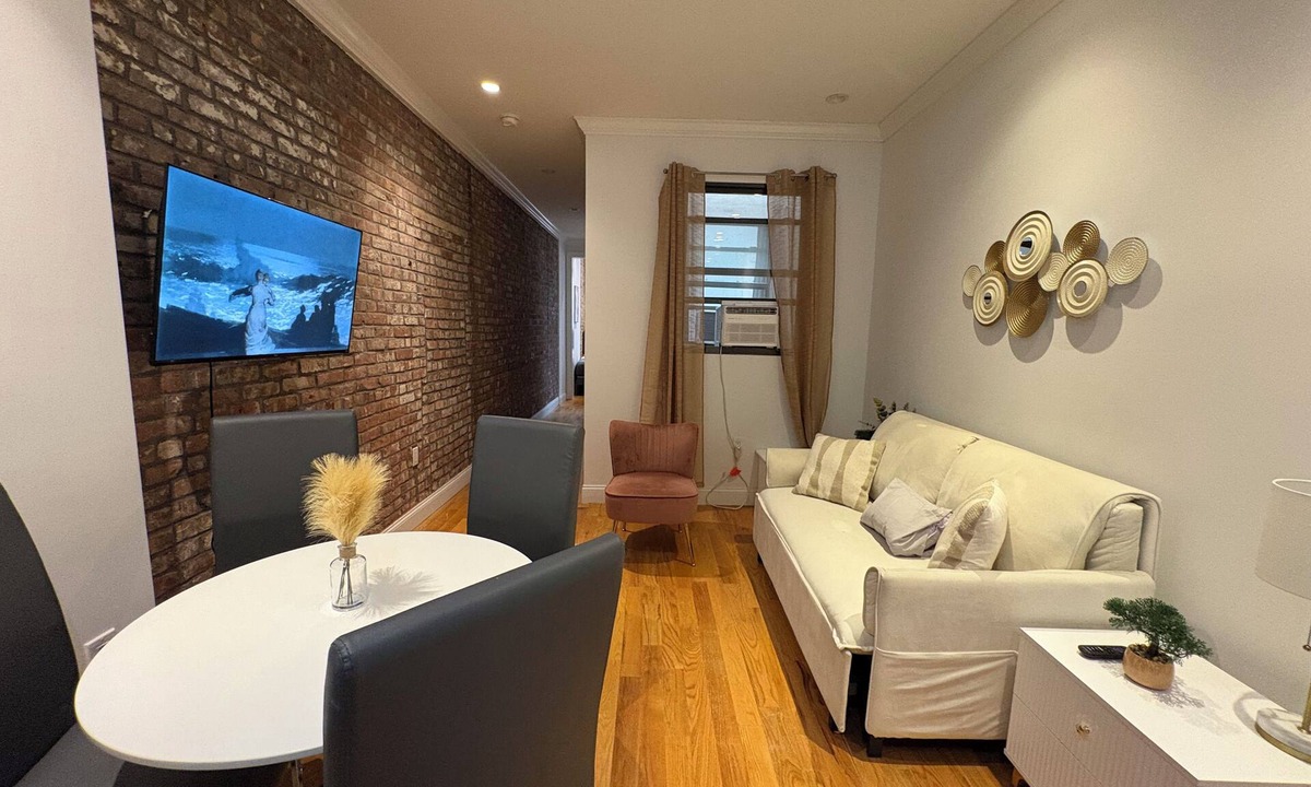 Central New York City Apartment | Stylish 2BR Midtown West Apartment w/Exposed Bric