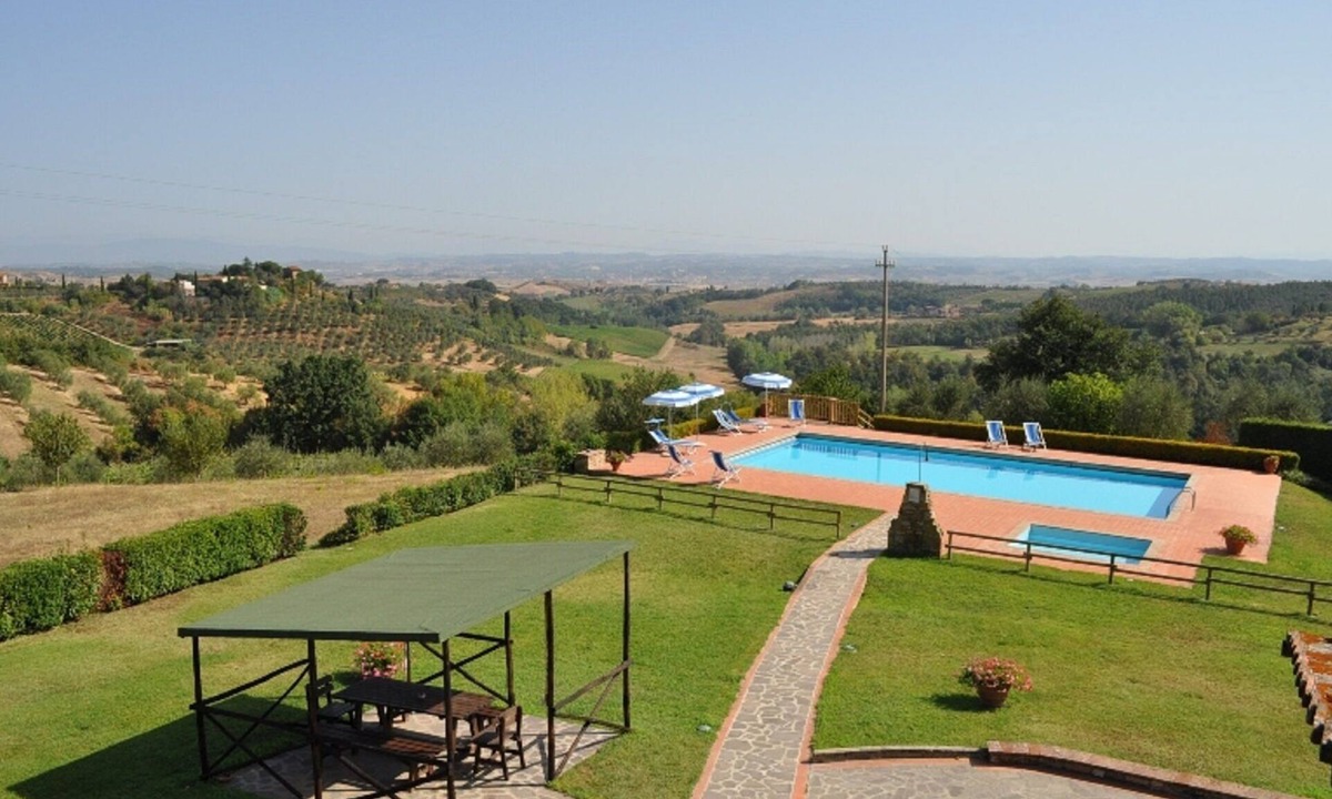 Montaione Villa | Super panoramic villa for 8, steps from town, exclusive pool, full A/C, Wi‑Fi