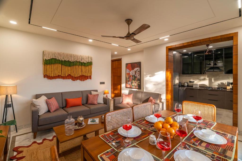 Greater Kailash Enclave I Apartment | The GK Nook by The Blue Kite, Modern 3BHK Apartments near M Block Market, Greater Kailash