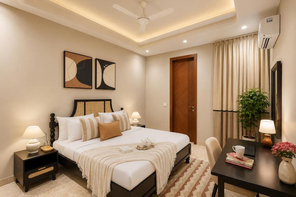 Greater Kailash Apartment | The GK Prime by The Blue Kite, Fully Serviced Luxury Apartments near GK M Block Market & Cafés