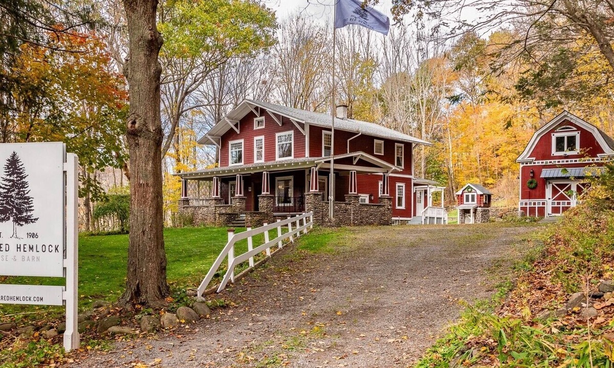 Arkville House | The Red Hemlock House And Barn, Let us be your mountain home away from home