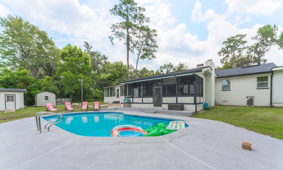 Jacksonville House | This spacious 3-bedroom pool home offers a picturesque view of Pottsburg Creek