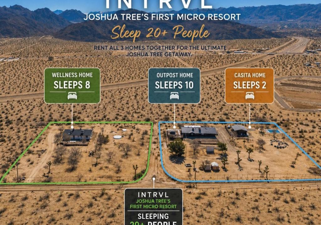 Joshua Tree House | Three-Home Desert Escape with Pool, Outdoor Theatre & Pickleball