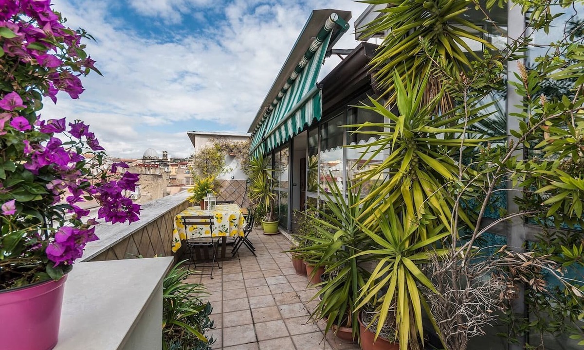Naples City Centre Apartment | Top floor panoramic terrace in historical center