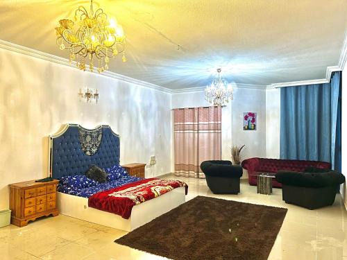 Ajman Apartment | Tranquil Haven King Bed Ensuite Fully Furnished Bedroom