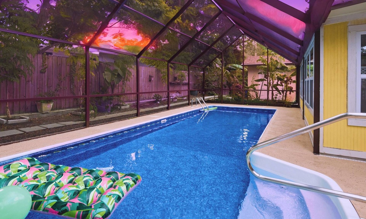 St. Augustine South House | Tropical Pool Retreat - Pet-Friendly, Fenced Yard