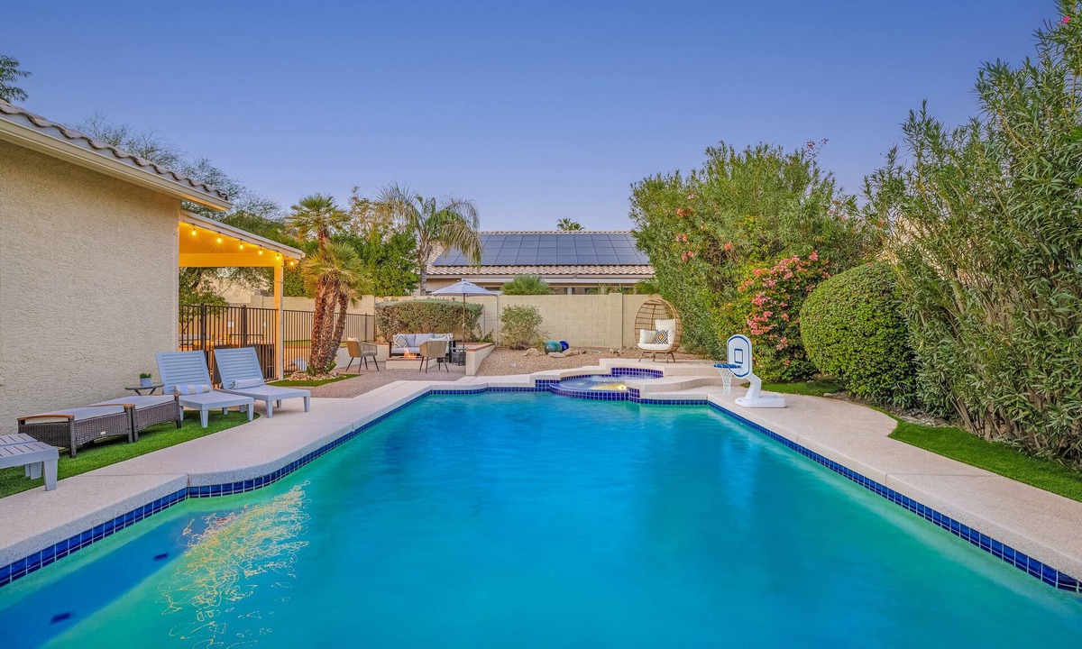 Paradise Valley Village House | Unbeatable location, fun game room, relaxing heated pool and spa, putting green!