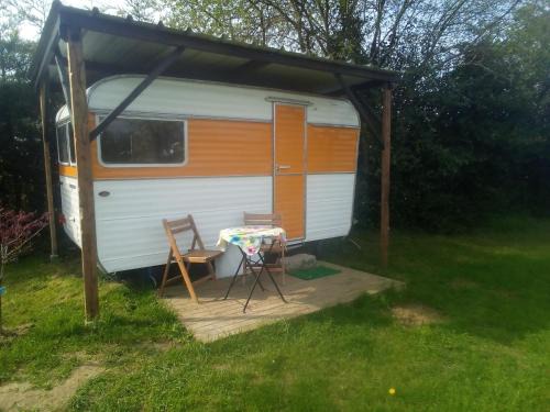 Les Cresnays Other | Unique 70s caravan, calm and relaxed