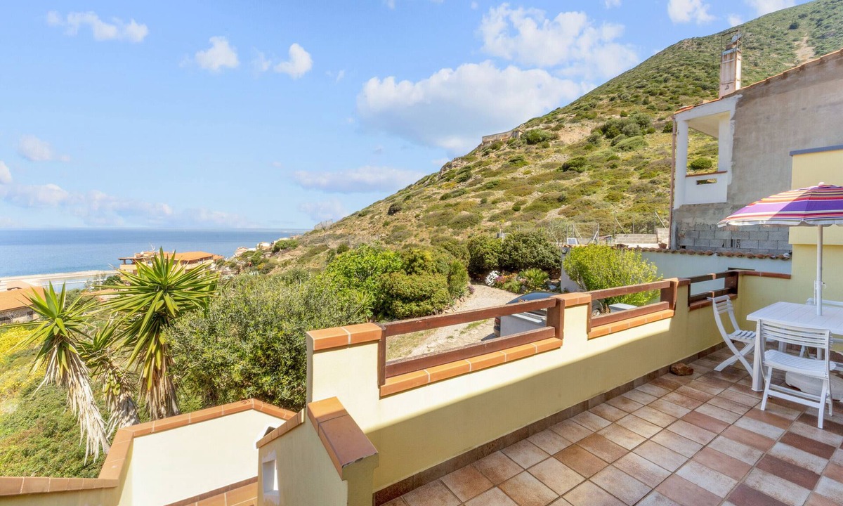 Buggerru House | Vacation Home "La Bella Vista" with Sea View, Private Terrace & A/C