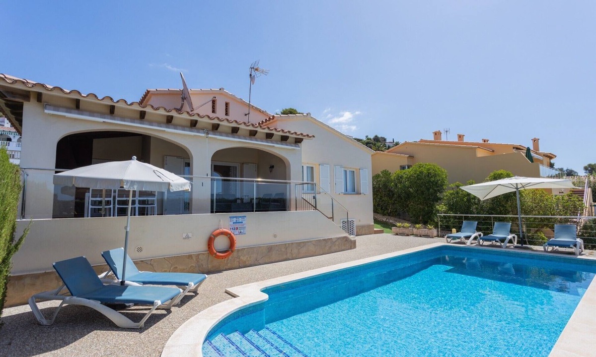 Sant Jaume Mediterrani House | Vacation Home "Villa Primavera" with Sea View and Pool
