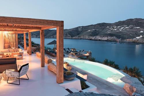 Ftelia Villa | Villa Barbarossa - Elegant Beachfront Retreat with Heated Pool & Outdoor Gym
