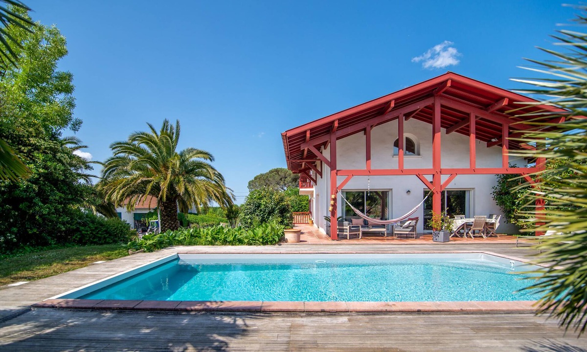 Arcangues House | Villa d' Arcangues Basque 4*, swimming pool palm trees 10 minutes from Biarritz