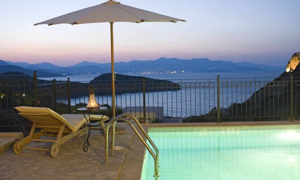 Istron Villa | Villa Helios with private pool, beautiful sea view and sunny terrace