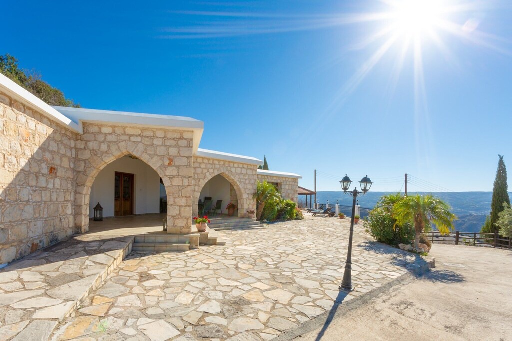 Peristerona Villa | Villa Heaven: Large Private Pool, Sea Views, A/C, WiFi, Eco-Friendly