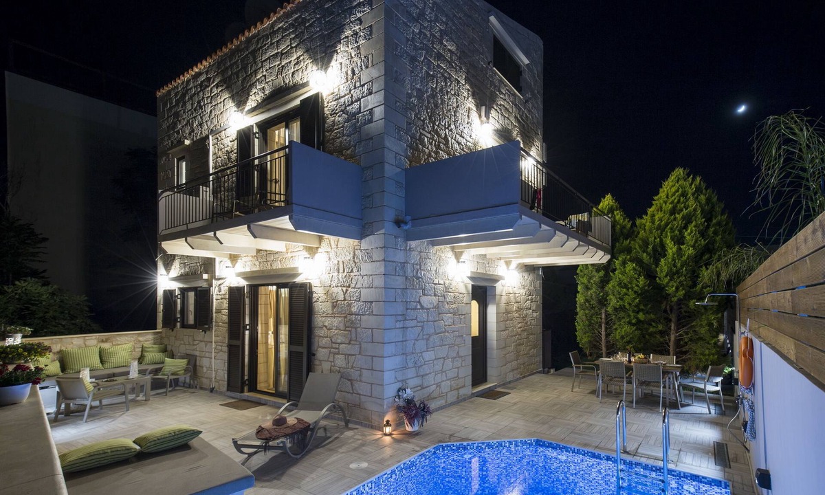 Kato Stalos Villa | Villa Sirocos, Private eco pool, near the beach