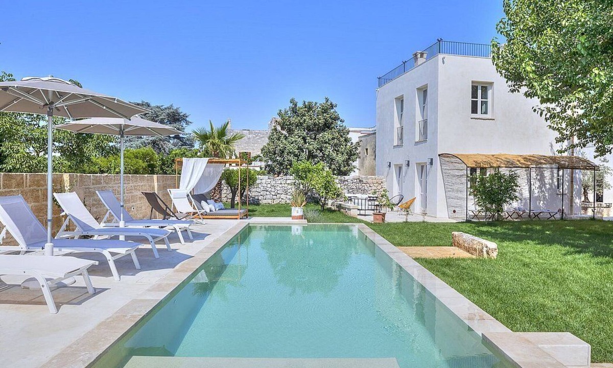 Surano Villa | Villa Tindaro: A modern and graceful two-story villa with the fascination of the typical courtyard houses of Salento area, with Free WI-FI.