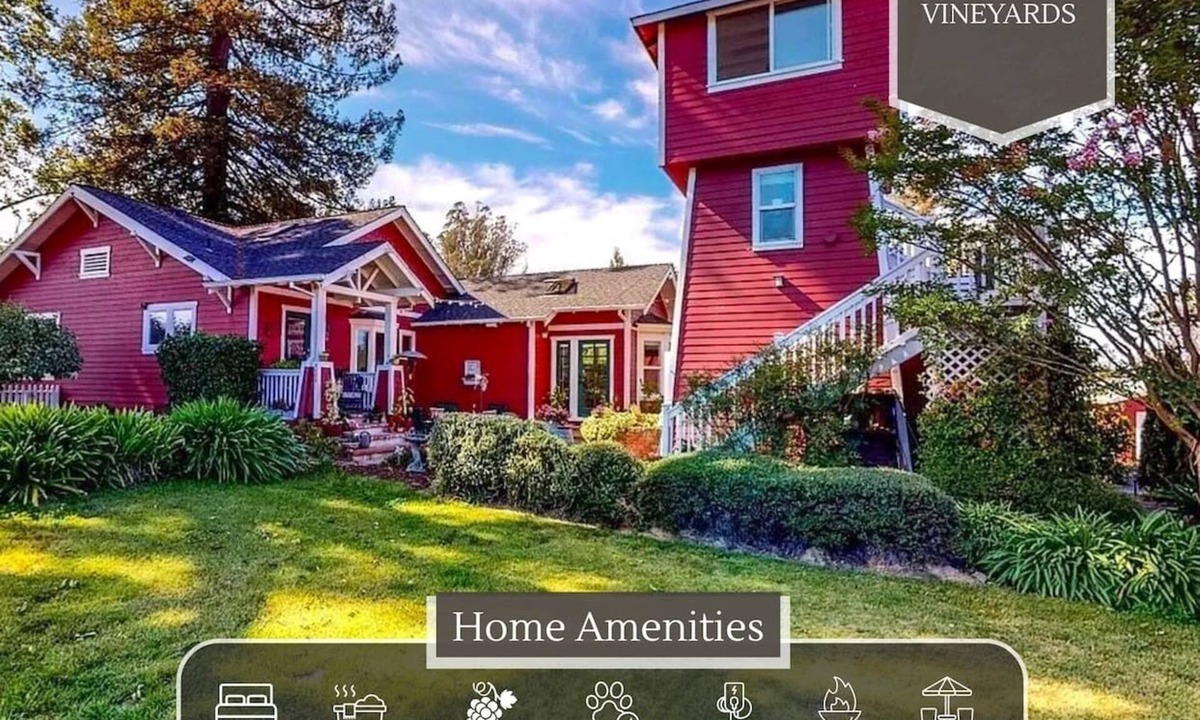 Graton House | Vineyard View: Spa | Fire-pit | Dog Friendly