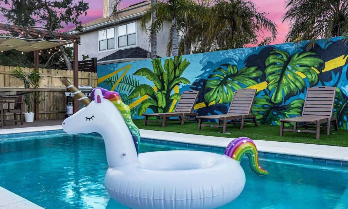 Vilano Beach House | Walk 2 Beach | Game Room | Firepit |Heat/Salt Pool