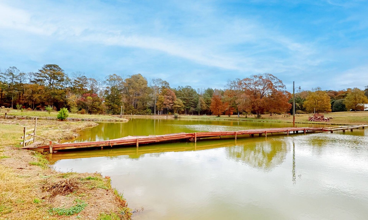 Orchard Hill House | Water-view home with private pool, large deck, firepit, fishing, fireplace, W/D