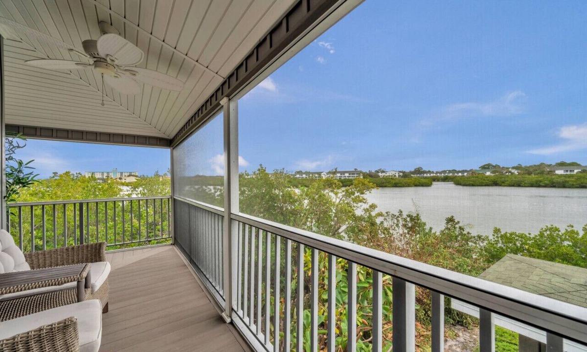 Indian Shores Villa | Waterfront End Unit Townhome with Garage(SS-23)