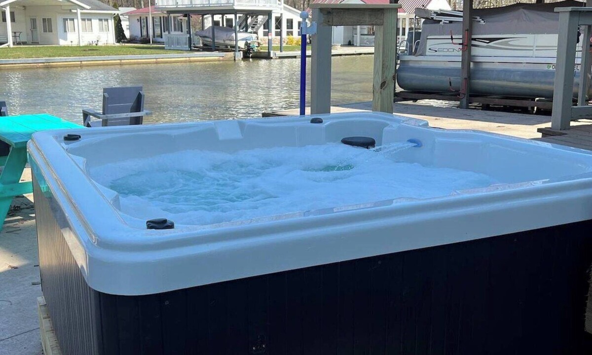 Russells Point Cottage | Waterfront house with hot tub private dock!