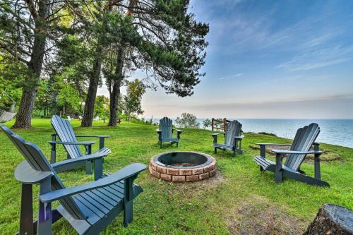 Forestville House | Waterfront Lake Huron Getaway: Private Beach!