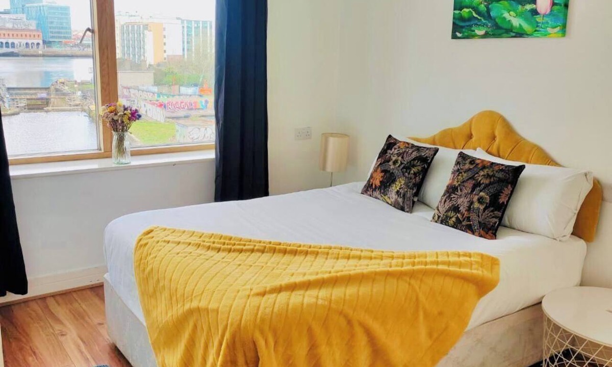 Grand Canal Dock Apartment | Waterfront Views 2 Beds/2 Baths