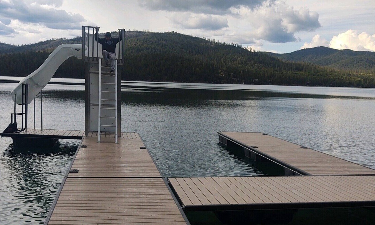 Kalispell House | Waterfront w/ Water Slide, Rock Climbing Wall & Ice Fishing Shanty in Winter