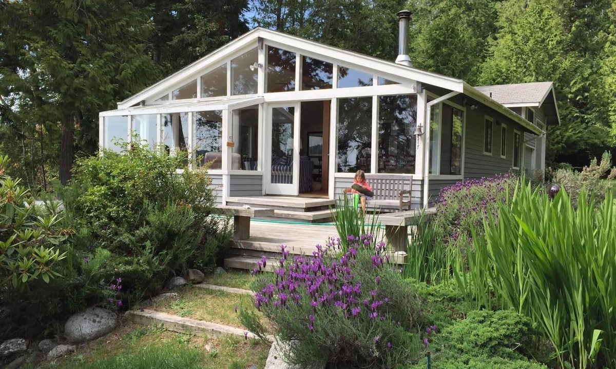 Roche Harbor House | Westcott Bay Beachfront Home - Hot Tub with a view of the Bay
