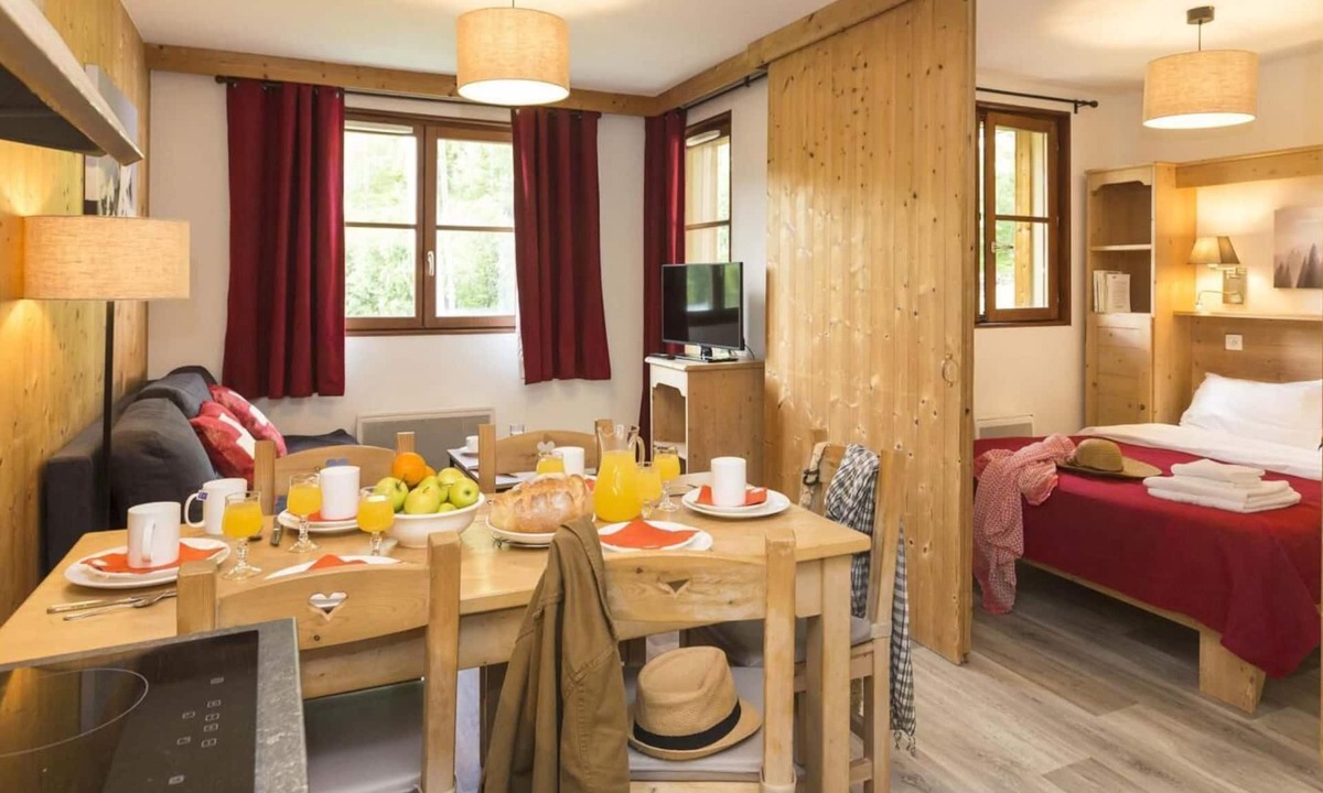 Saint-Sorlin-d'Arves Apartment | Wifi, 100m from shops, swimming pool, balcony, parking, tv, ski locker, 44m², Saint Sorlin d'Arves